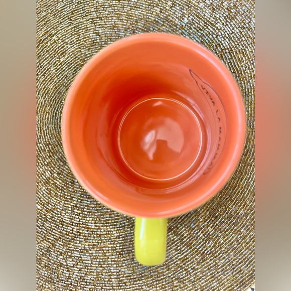 Vintage Levtov Face Mug Yellow Rare Viva La Mamma - Picture 8 of 8